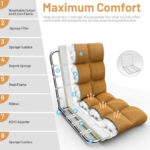 Adjustable 14-Position Floor Gaming Sofa Chair with Ergonomic Backrest