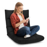 Adjustable 14-Position Floor Gaming Sofa Chair with Ergonomic Backrest