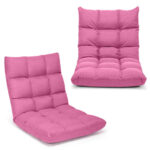Adjustable 14-Position Floor Gaming Sofa Chair with Ergonomic Backrest