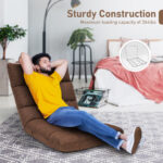 Adjustable 14-Position Floor Gaming Sofa Chair with Ergonomic Backrest