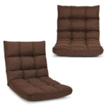 Adjustable 14-Position Floor Gaming Sofa Chair with Ergonomic Backrest