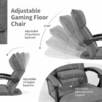 Adjustable 14-Position Floor Sofa Chair with Armrests and Pillow