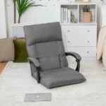 Adjustable 14-Position Floor Sofa Chair with Armrests and Pillow