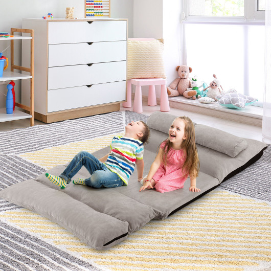 Adjustable 3-in-1 Floor Sofa Bed with Lumbar Pillows - Image 13