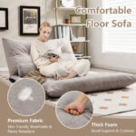 Adjustable 3-in-1 Floor Sofa Bed with Lumbar Pillows