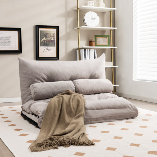 Adjustable 3-in-1 Floor Sofa Bed with Lumbar Pillows - Image 8
