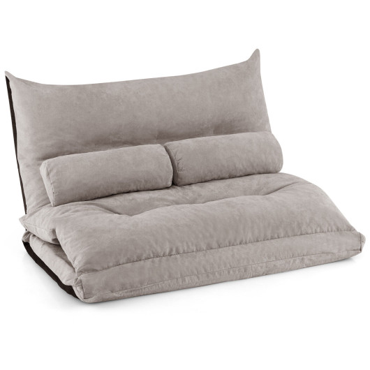 Adjustable 3-in-1 Floor Sofa Bed with Lumbar Pillows - Image 10