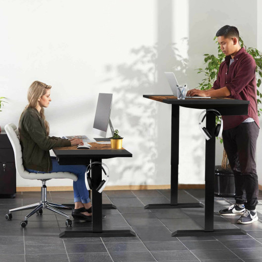Adjustable 48 Inch Standing Desk with Keyboard Tray and Memory - Image 13