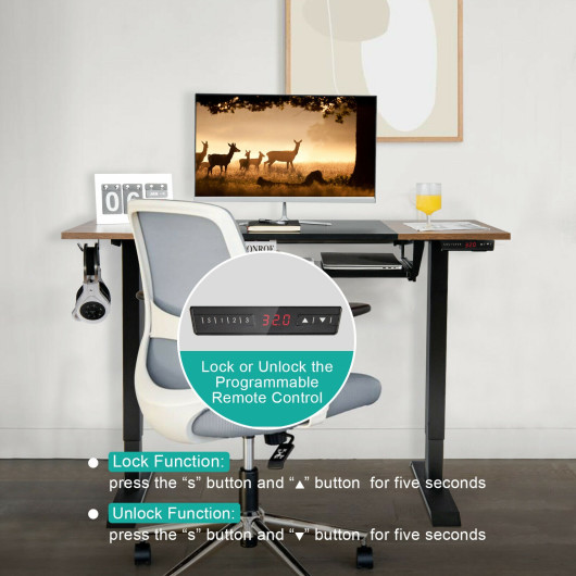 Adjustable 48 Inch Standing Desk with Keyboard Tray and Memory - Image 14