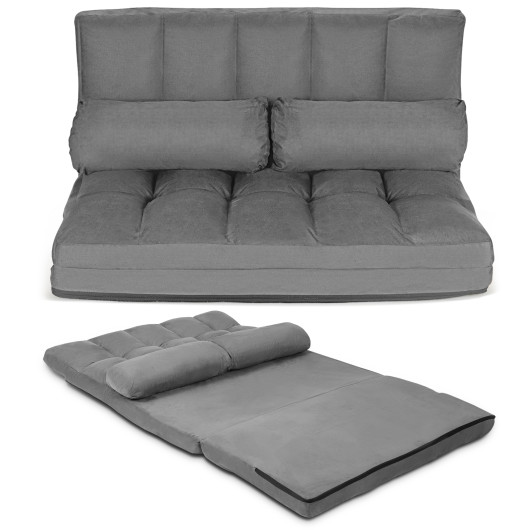 Adjustable 6-Position Foldable Floor Sofa with Washable Cover - Image 11