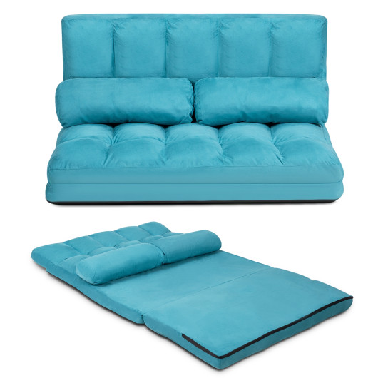 Adjustable 6-Position Foldable Floor Sofa with Washable Cover - Image 18