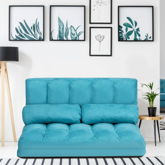 Adjustable 6-Position Foldable Floor Sofa with Washable Cover - Image 20