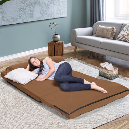 Adjustable 6-Position Foldable Floor Sofa with Washable Cover - Image 34