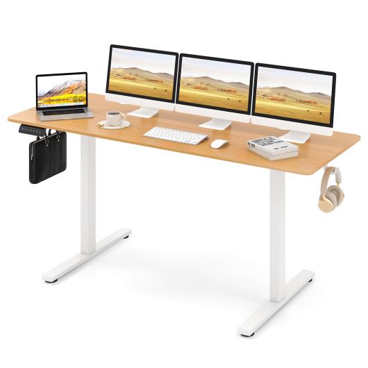 Adjustable Electric Standing Desk with Memory Settings and Hooks - Image 11