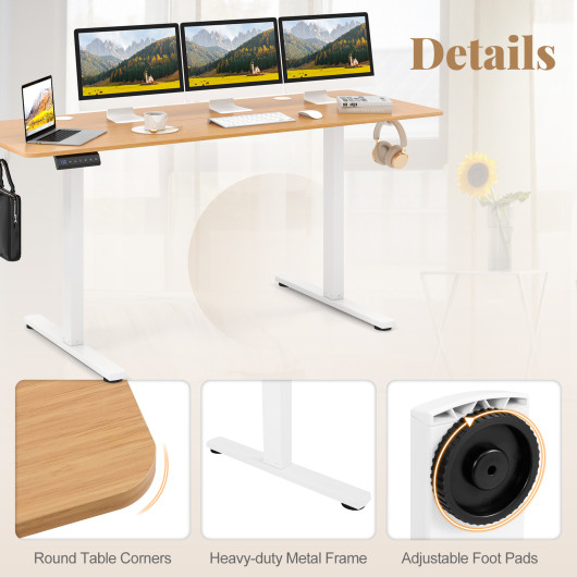 Adjustable Electric Standing Desk with Memory Settings and Hooks - Image 13