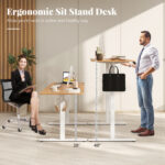 Adjustable Electric Standing Desk with Memory Settings and Hooks