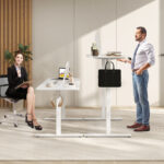 Adjustable Electric Standing Desk with Memory Settings and Hooks