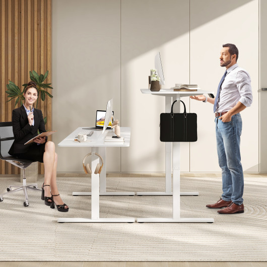 Adjustable Electric Standing Desk with Memory Settings and Hooks - Image 16