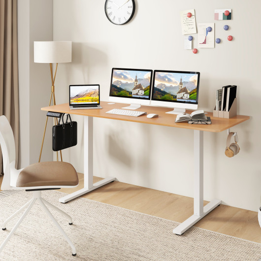 Adjustable Electric Standing Desk with Memory Settings and Hooks - Image 8