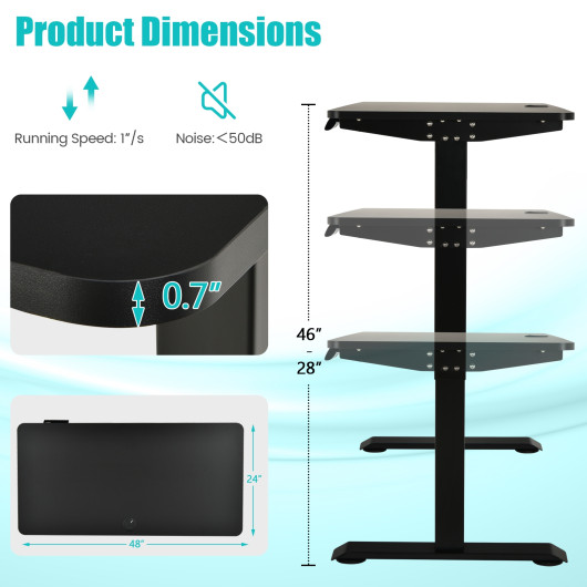 Adjustable Electric Standing Desk with Memory and Spacious Tabletop - Image 25