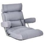 Adjustable Folding Sofa Chair with 6-Position Backrest and Cushions