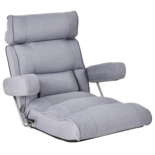 Adjustable Folding Sofa Chair with 6-Position Backrest and Cushions - Image 11