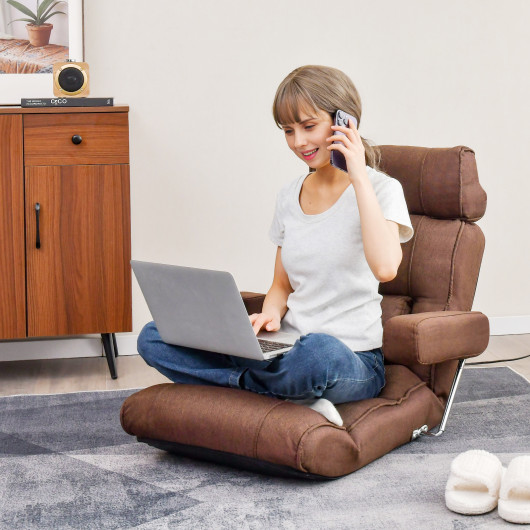Adjustable Folding Sofa Chair with 6-Position Backrest and Cushions - Image 15