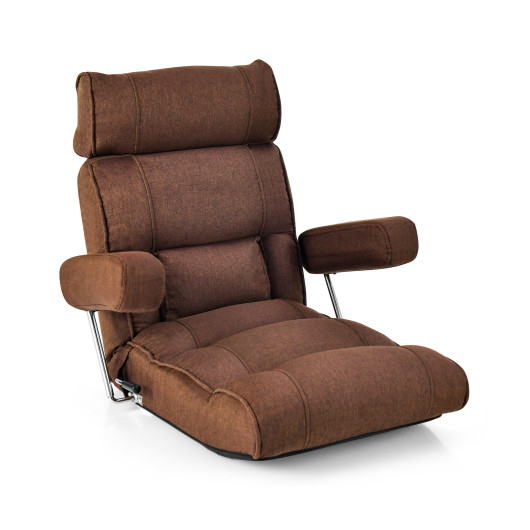 Adjustable Folding Sofa Chair with 6-Position Backrest and Cushions - Image 17