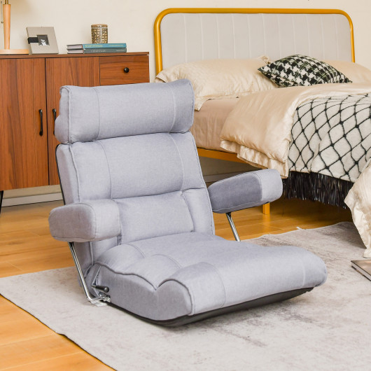 Adjustable Folding Sofa Chair with 6-Position Backrest and Cushions - Image 8