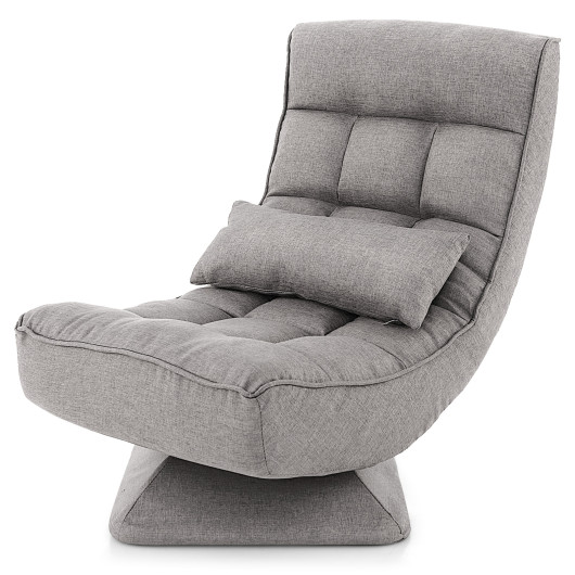 Adjustable Swivel Floor Chair with Massage Pillow and Lumbar Support - Image 11