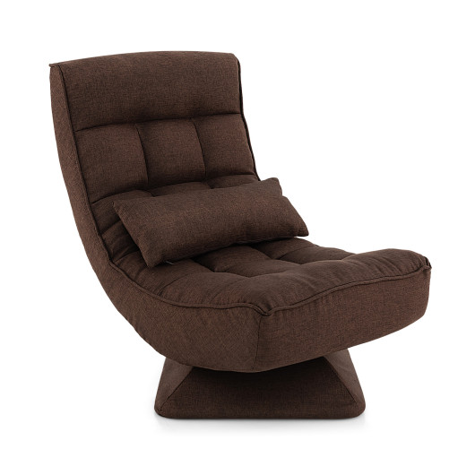 Adjustable Swivel Floor Chair with Massage Pillow and Lumbar Support - Image 17