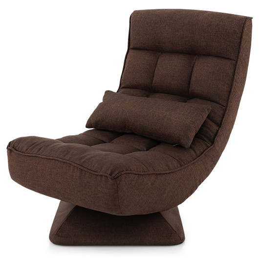 Adjustable Swivel Floor Chair with Massage Pillow and Lumbar Support - Image 18