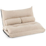 Adjustable 3-in-1 Floor Sofa Bed with Lumbar Pillows