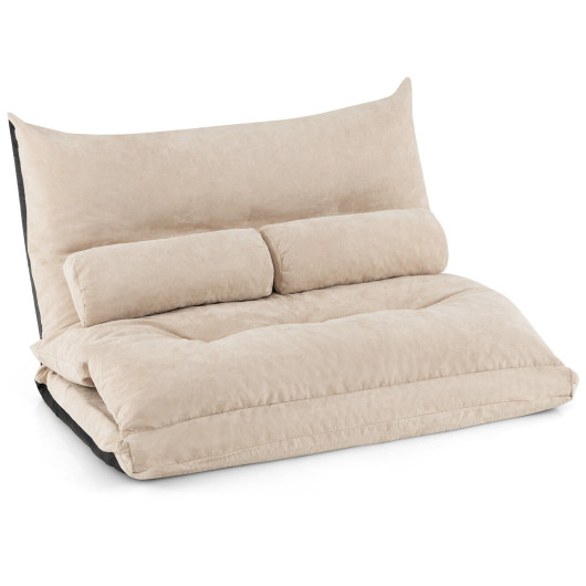 Adjustable 3-in-1 Floor Sofa Bed with Lumbar Pillows - Image 3