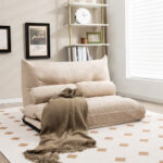 Adjustable 3-in-1 Floor Sofa Bed with Lumbar Pillows
