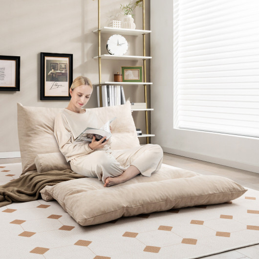 Adjustable 3-in-1 Floor Sofa Bed with Lumbar Pillows - Image 2