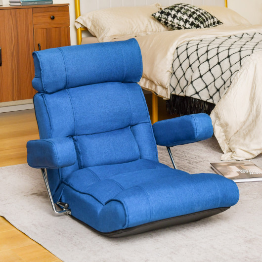 Adjustable Folding Sofa Chair with 6-Position Backrest and Cushions - Image 2