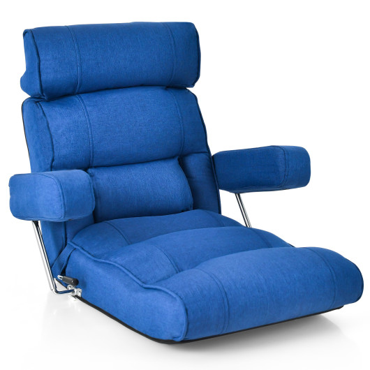 Adjustable Folding Sofa Chair with 6-Position Backrest and Cushions - Image 3