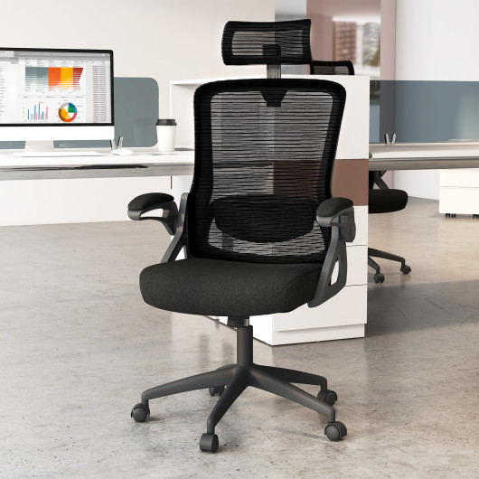 Ergonomic Office Chair with Adjustable Lumbar Support and Headrest
