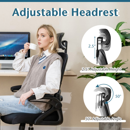 Ergonomic Office Chair with Adjustable Lumbar Support and Headrest