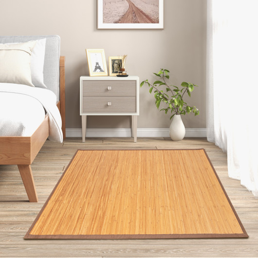 5 x 8 Feet Bamboo Floor Mat with Anti-Slip Backing - Image 2