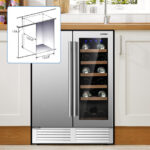 Dual Zone Beverage and Wine Cooler with LED Lighting