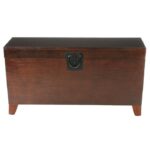 Lift Top Coffee Table Trunk with Storage in Espresso Finish