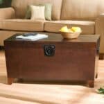 Lift Top Coffee Table Trunk with Storage in Espresso Finish