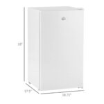 Compact Mini Fridge Freezer 3.2 Cu. Ft Adjustable White