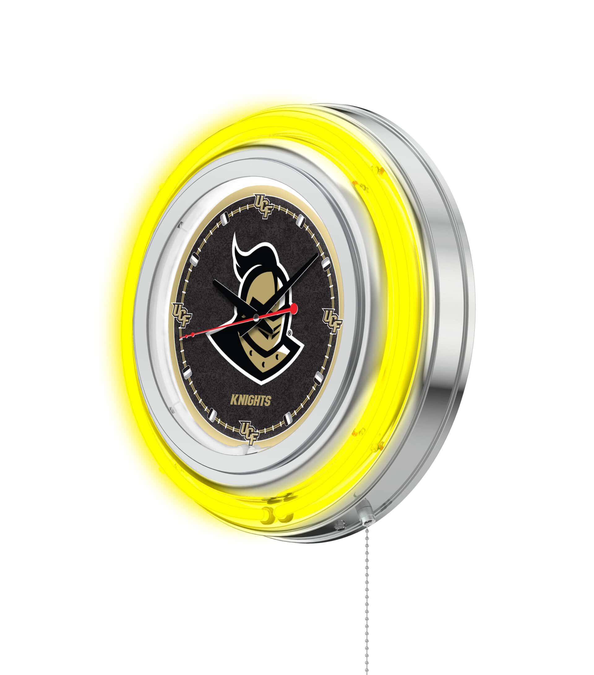 University of Central Florida 15-Inch Neon Logo Clock in Chrome