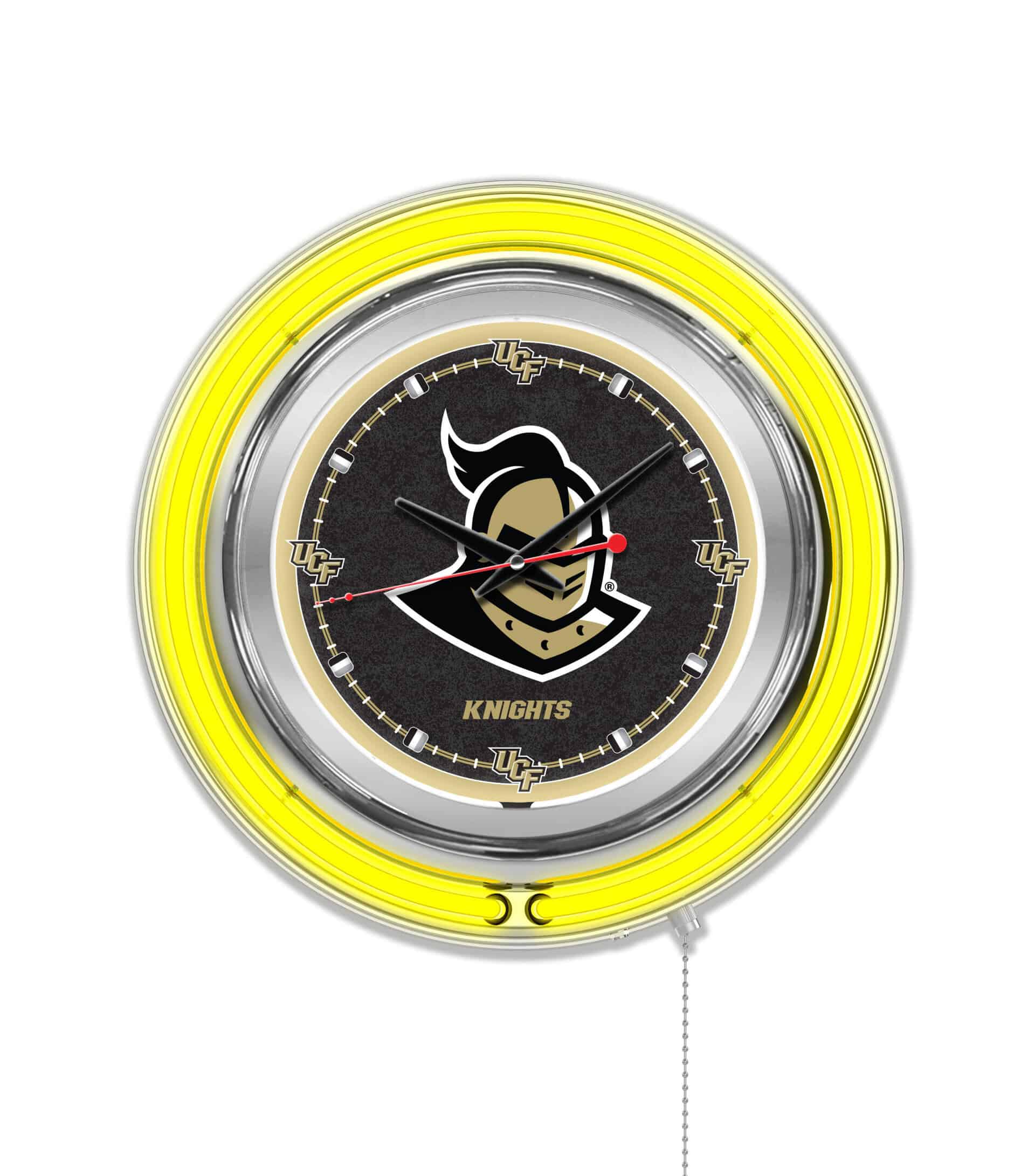 University of Central Florida 15-Inch Neon Logo Clock in Chrome