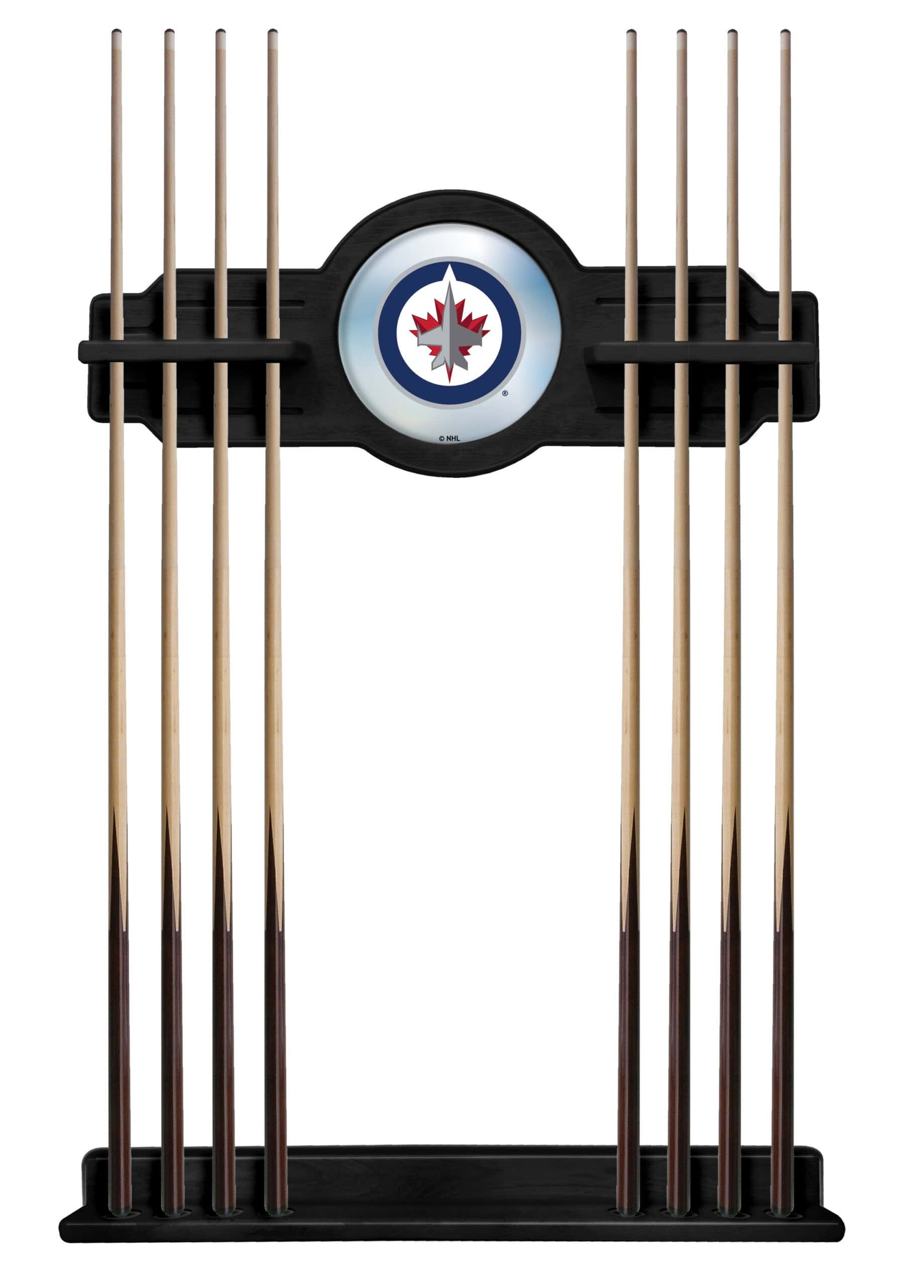 Winnipeg Jets Black Logo Cue Rack