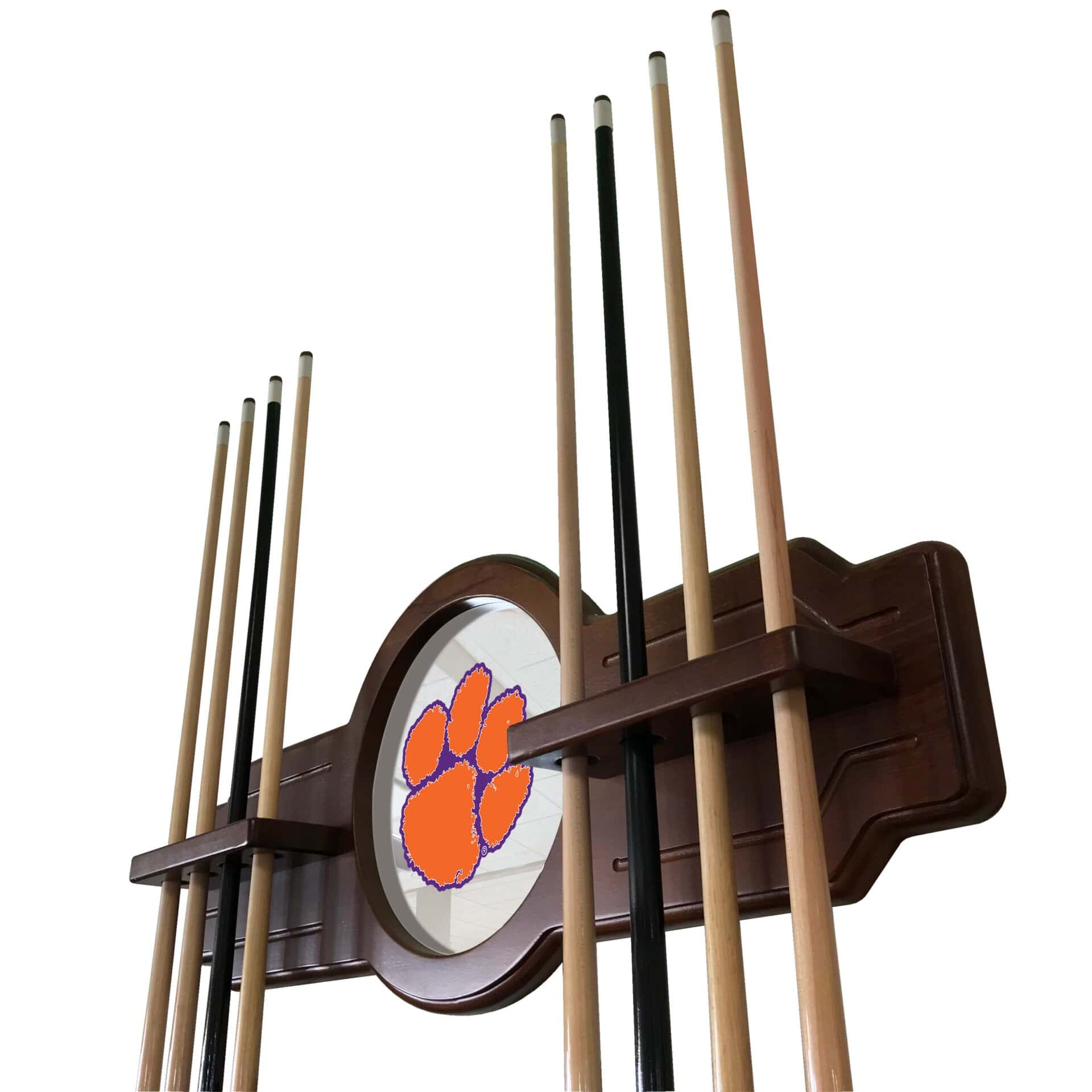 Clemson English Tudor Logo Cue Rack