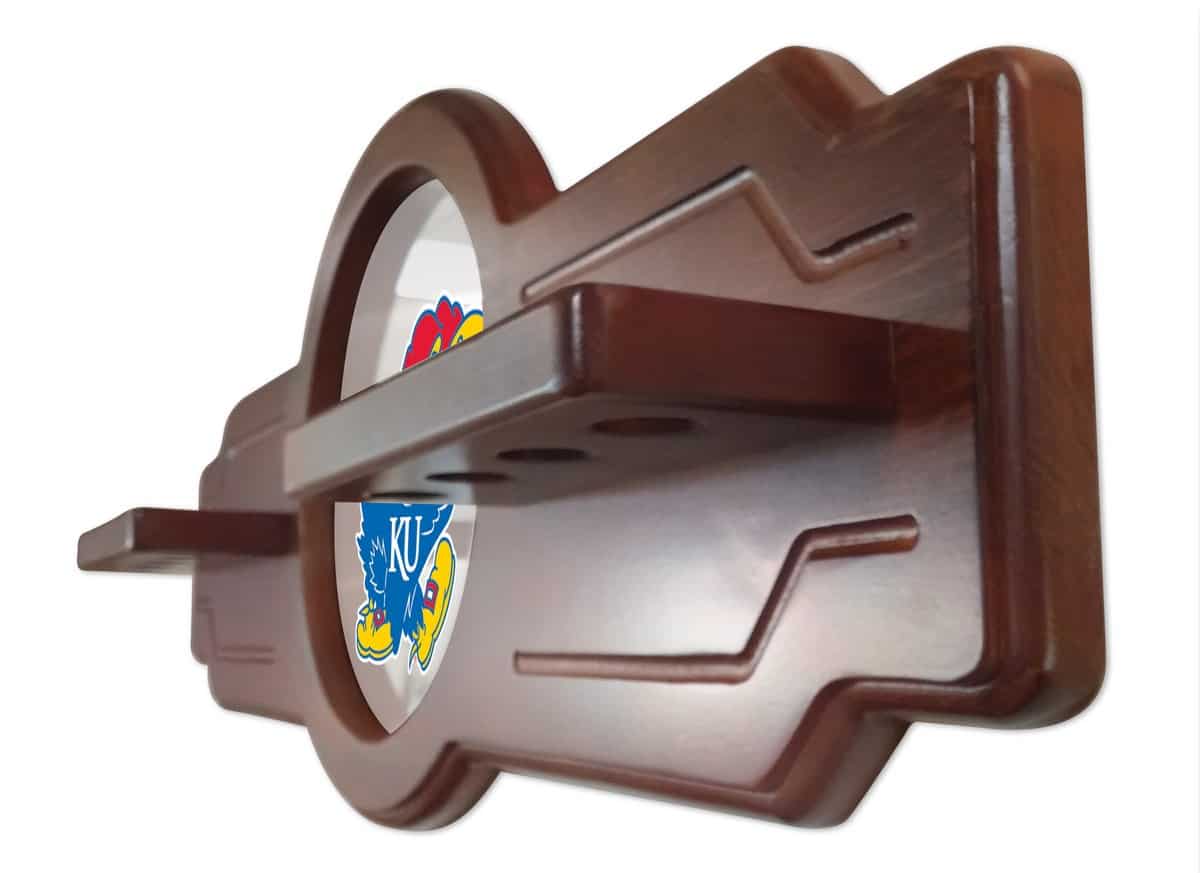 University of Kansas Black Logo Cue Rack